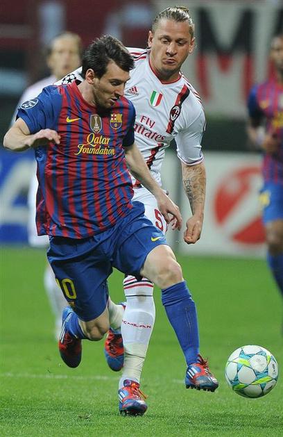 Messi Mexes AC Milan Barcelona Liga prvakov četrtfinale prva tekma San Siro