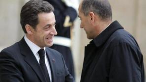Janša in francoski predsednik Nicolas Sarkozy, ki v tem polletju predseduje EU, 