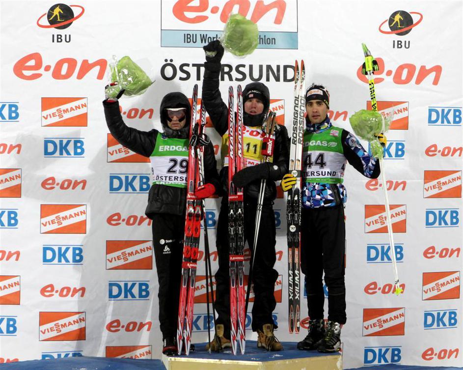 Bjoerndalen, Svendsen in Fourcade 