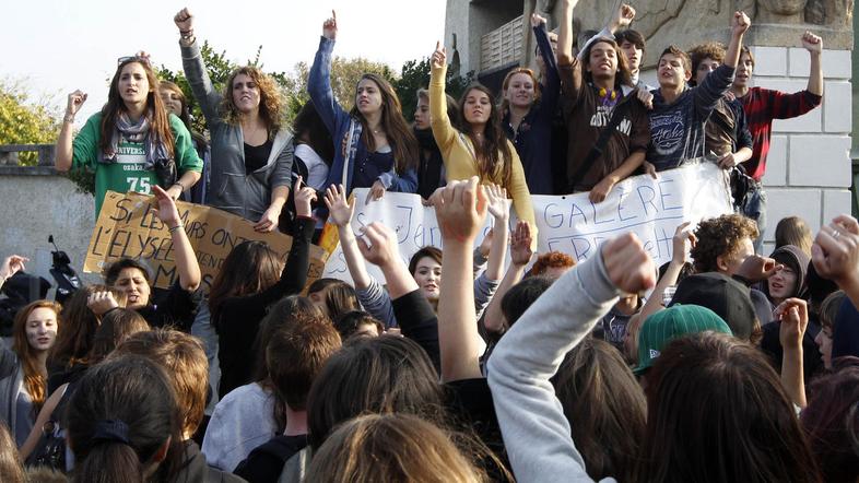 V Trstu je prišlo do podobnih protestov tudi na več višjih srednjih šolah z ital