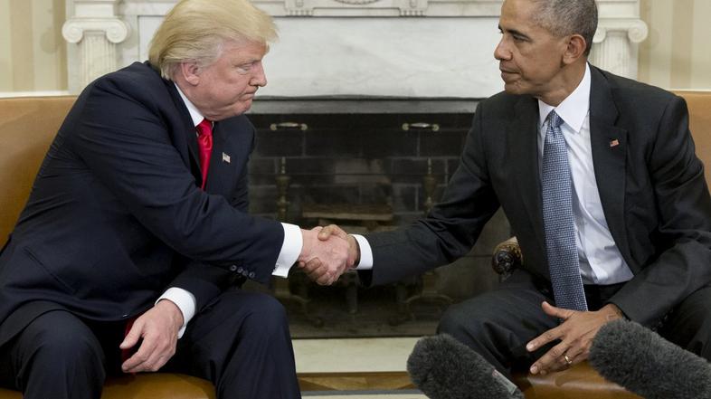 Donald Trump in Barack Obama