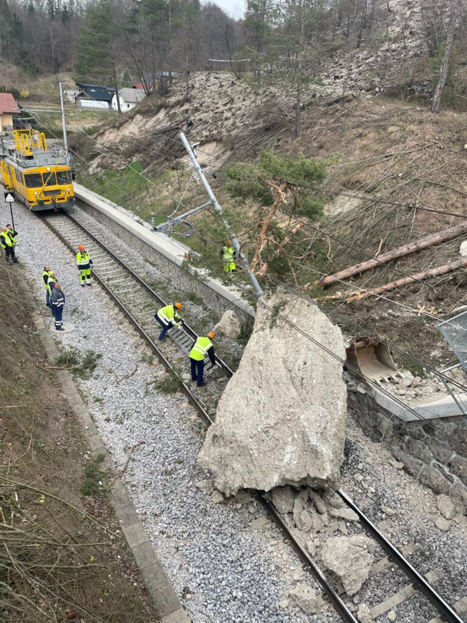 Skalni podor, skala, tiri, gorenjska železniška proga | Avtor: SŽ