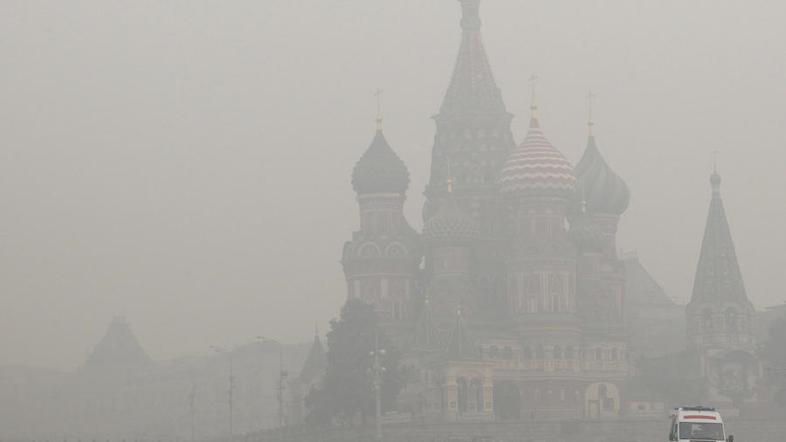 Moskva, smog, vročina, poletje 2010, ulice, požari