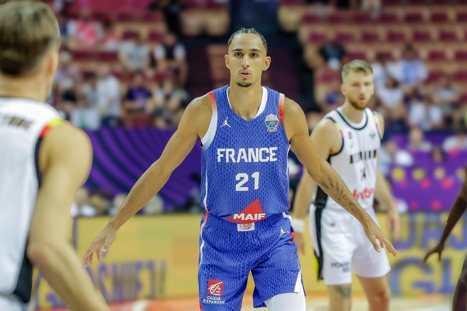 eurobasket 2025, francoska košarkarska reprezentanca, Zaccharie Risacher | Avtor: Saša Despot