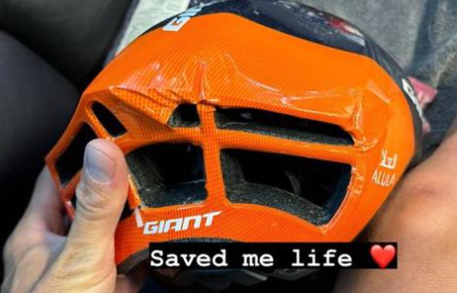 Čelada Luke Mezgeca | Avtor: Instagram