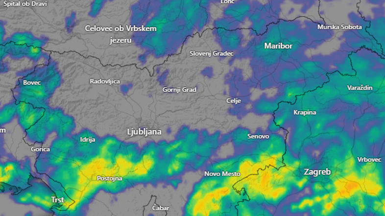 Radarska slika padavin