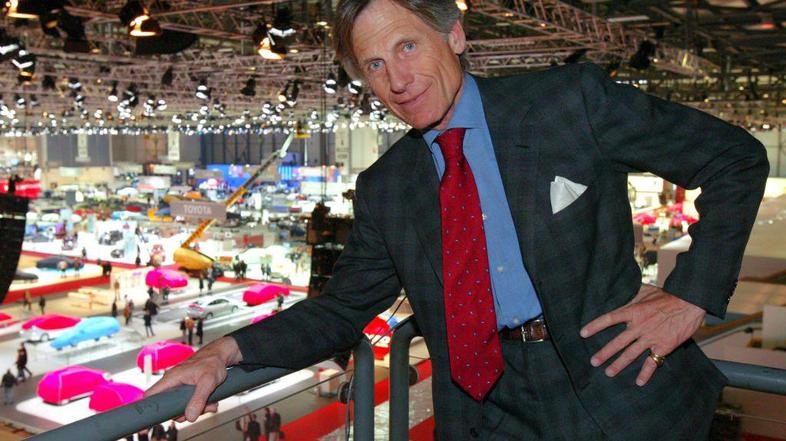 Luc Argland na razstavnem prostoru ženevskega avtosalona. (Foto: EPA)