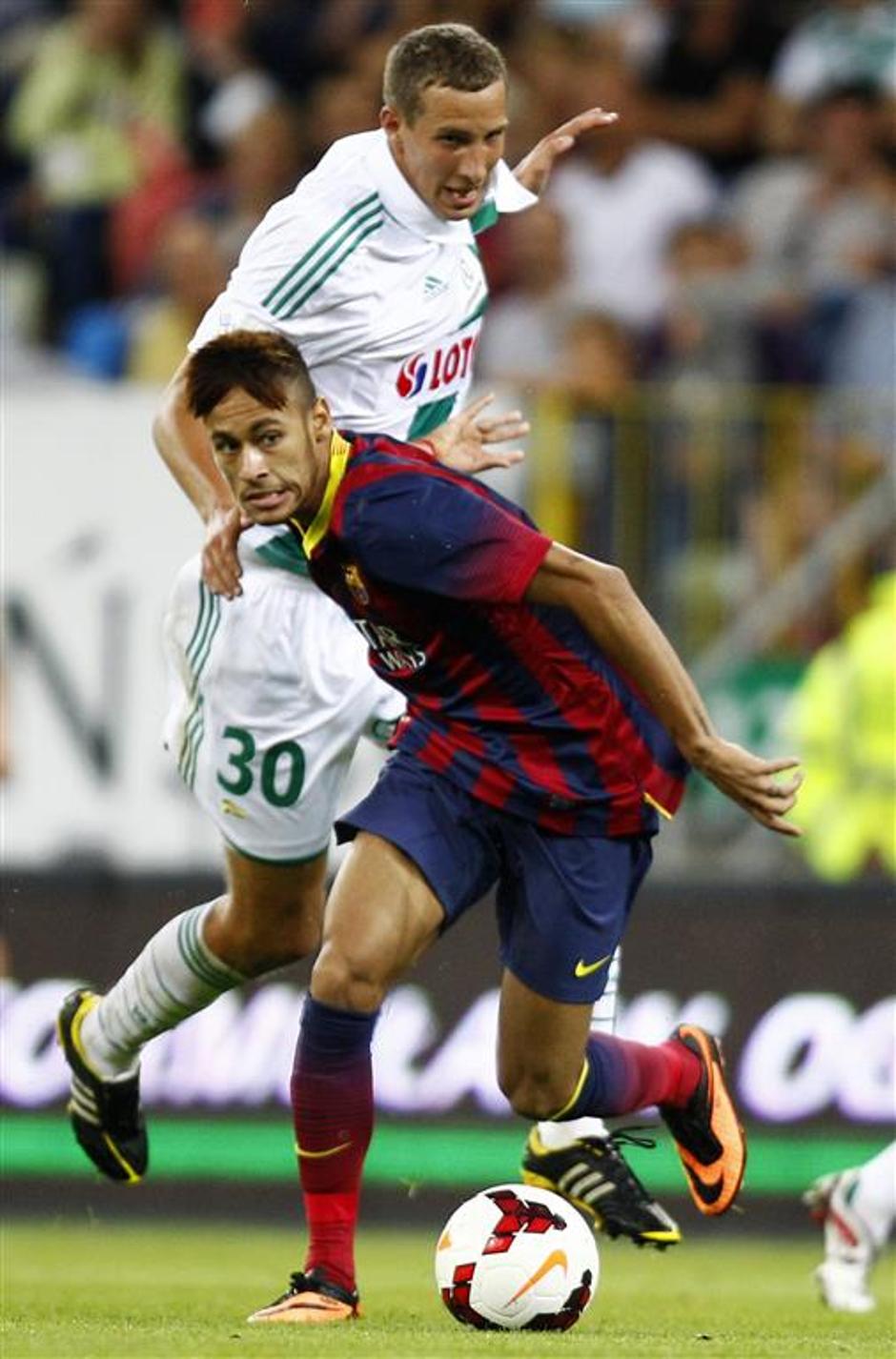 Neymar Kostrzewa Lechia Gdansk Barcelona prijateljska tekma | Avtor: Reuters