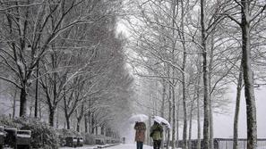 V petek se obetajo manjše padavine v obliki snega, ki bodo prekrile tudi nižinsk