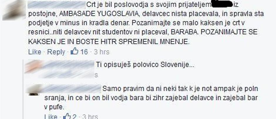 črt | Avtor: Facebook