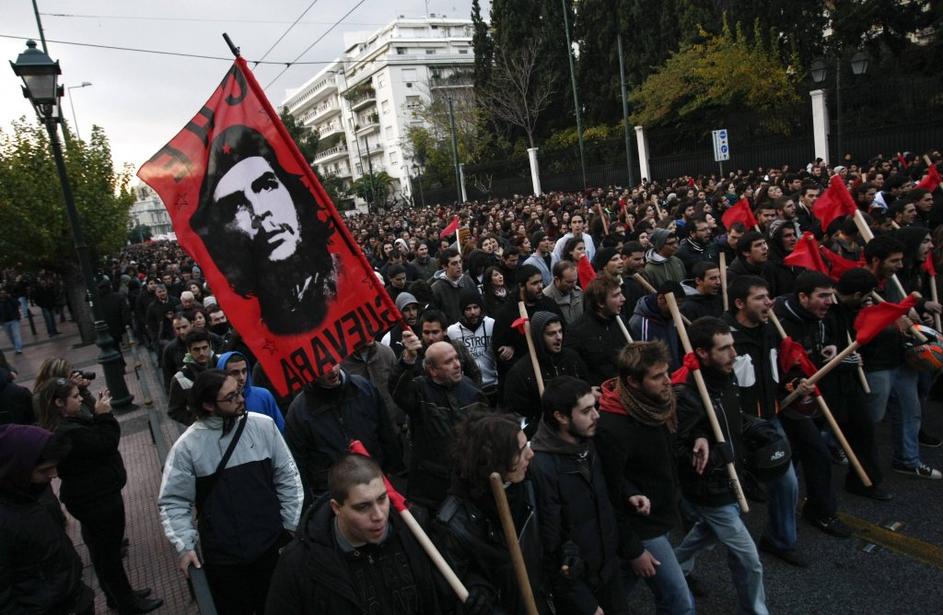 Protesti v Atenah.