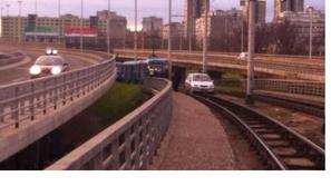 Vozilo na progi za tramvaj