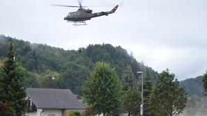 evakuacija s helikopterjem Škofja Loka poplave