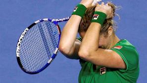 Kim Clijsters ima poškodovane vezi v desnem gležnju. (Foto: Reuters)