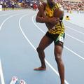 sport 18.08.13. Usain Bolt, atlet, Usain Bolt of Jamaica celebrates after winnin