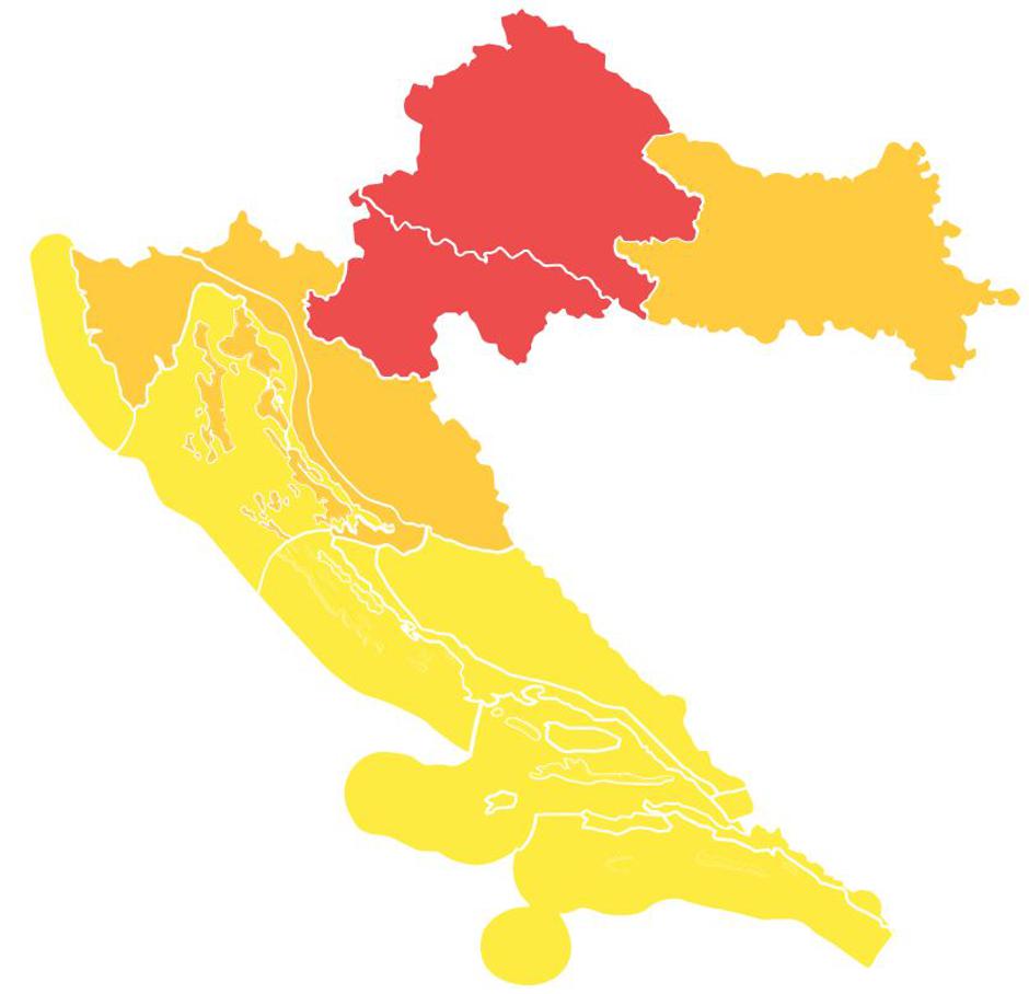 Hrvaška vremensko opozorilo | Avtor: meteo.hr