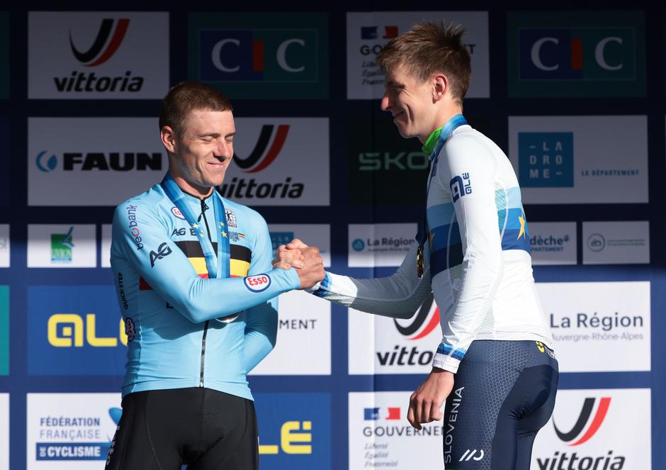 Remco Evenepoel in Tadej Pogačar | Avtor: Profimedia