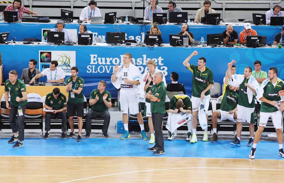 Kazlauskas Litva Hrvaška EuroBasket Stožice | Avtor: Saša Despot