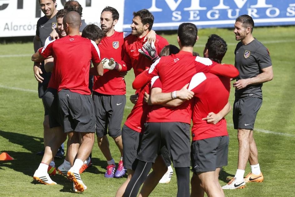 trening Atletico Barcelona Liga prvakov Simeone Aranzubia Juanfran Torres
