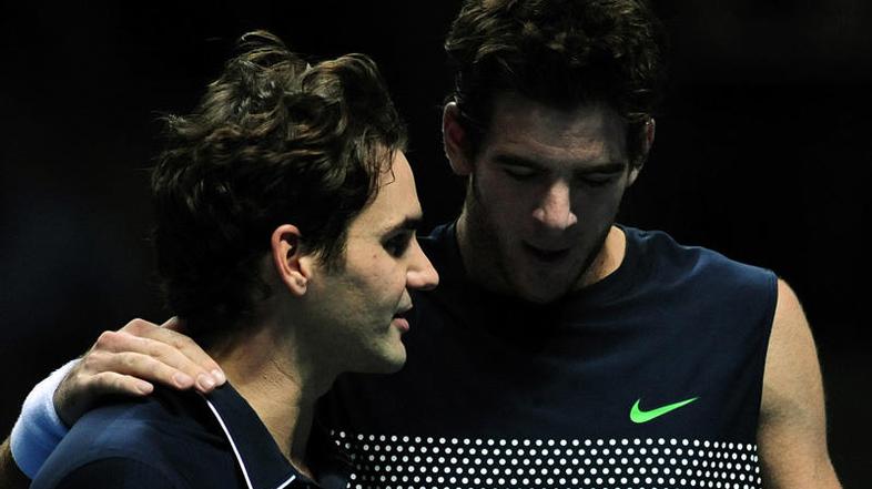 Juan Martin del Potro je v zadnjem četrtkovem obračunu skupine A premagal Rogerj