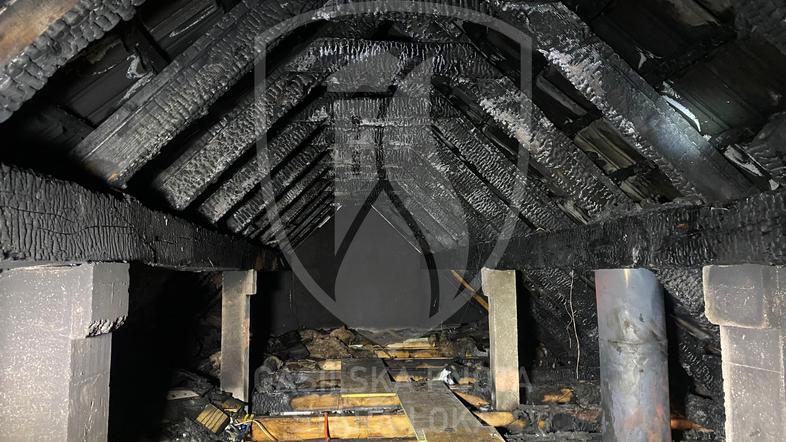 Požar, stanovanjska hiša, požarišče,