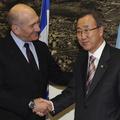 Ehud Olmert in Ban Ki-Moon (ZN).