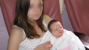 Tressa ob rojstvu hčerke. (Foto: Daily Mail)