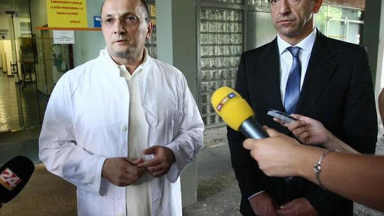 Hrvaški minister za zdravje Darko Milinović in Sanaderjev osebni zdravnik dr. Mi