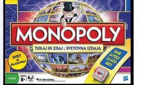 Monopoly  (Tukaj in zdaj),  29,99 evra. Od 8 let, od 3 do 4 igralci.