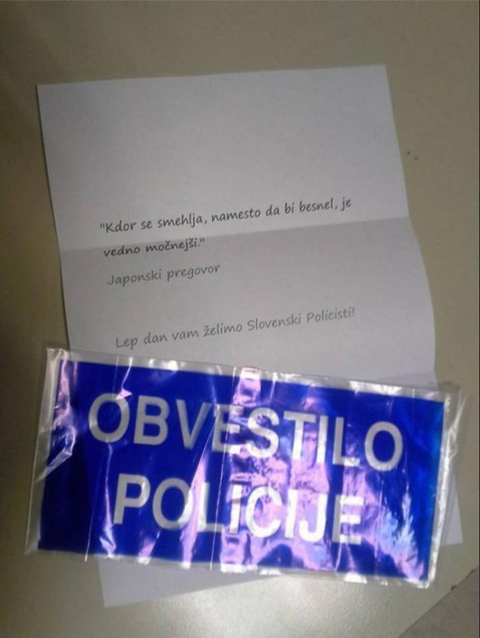 Obvestilo policije | Avtor: Facebook