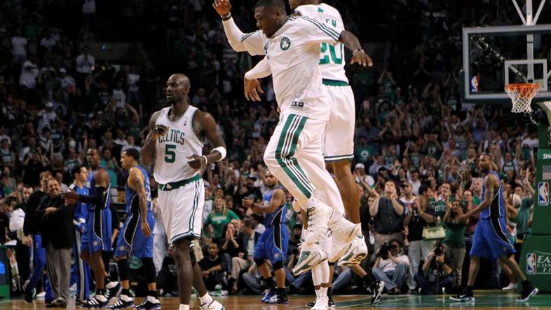 NBA finale Vzhod šesta tekma prvak Boston Celtics Magic Ray Allen in Nate Robins
