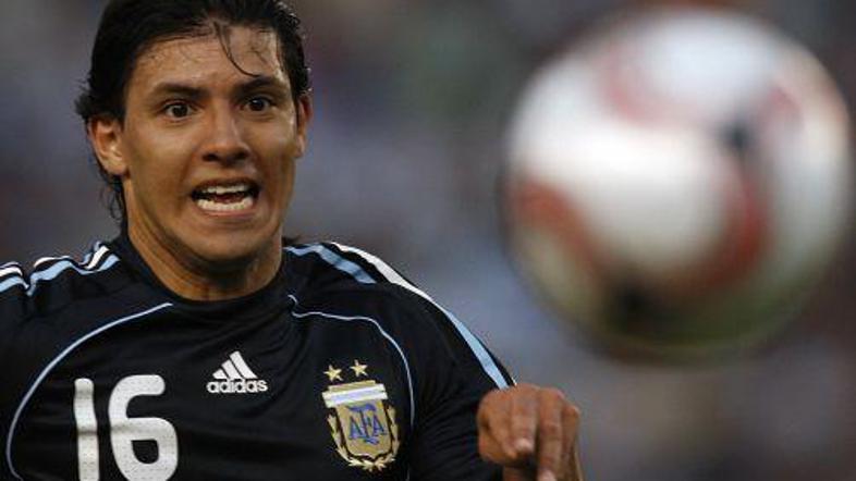 Sergio Aguero je zadel v 13. minuti tekme.