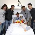 Villa Puyol Fabregas Pique Fontas bolnišnica obisk okrevanje operacija zlom noge