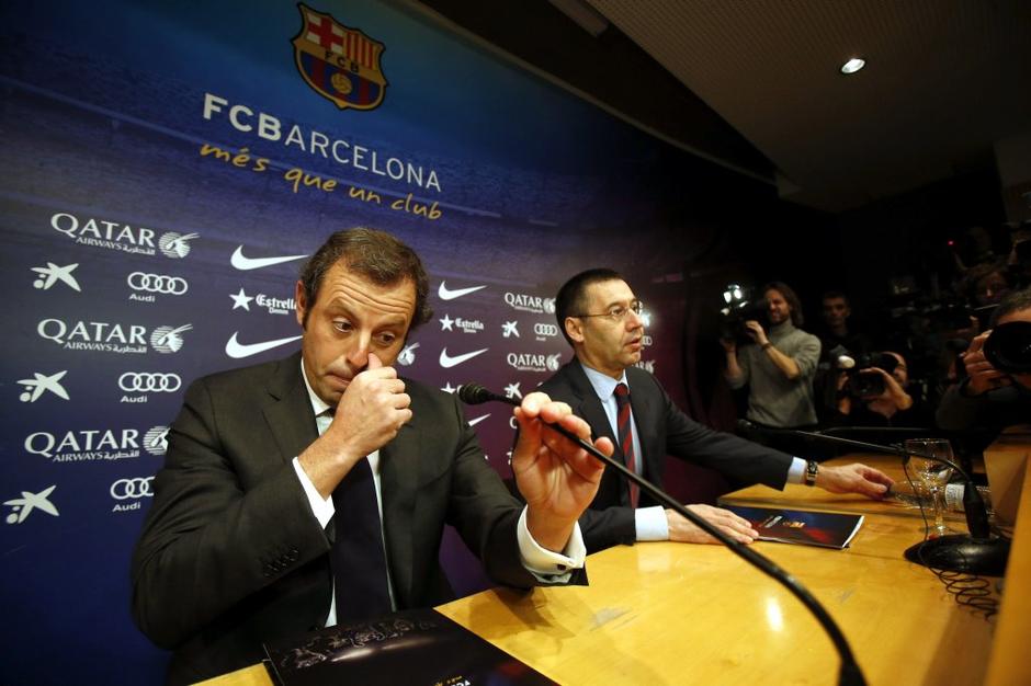 Sandro Rosell Josep Maria Bartomeu FC Barcelona predsednik odstop | Avtor: EPA