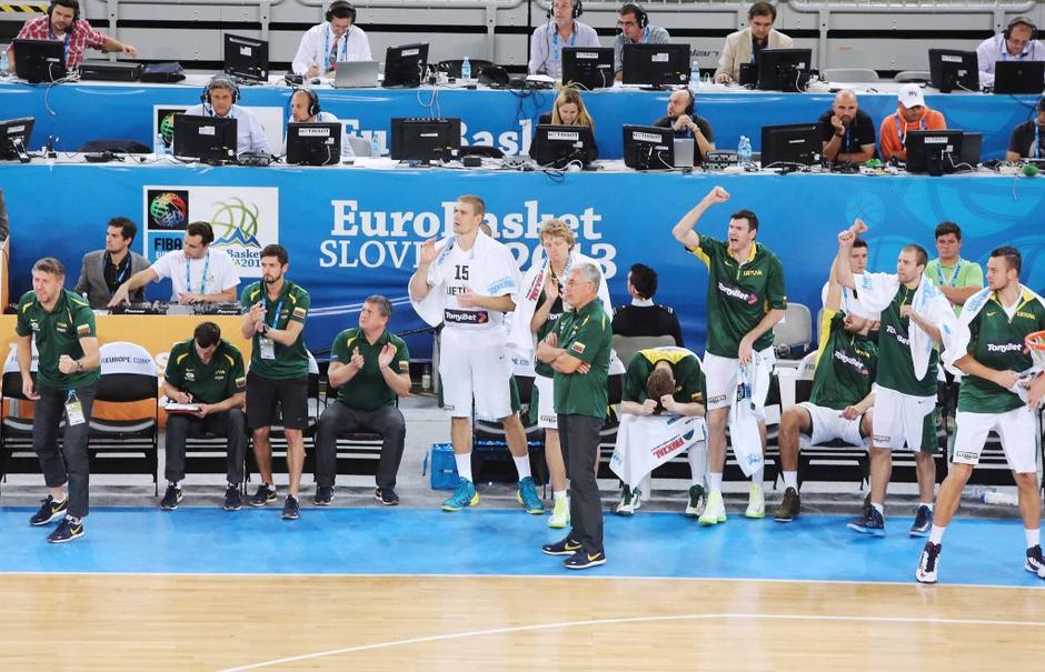 Kazlauskas Litva Hrvaška EuroBasket Stožice | Avtor: Saša Despot