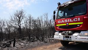 Gasilci na Krasu, požar