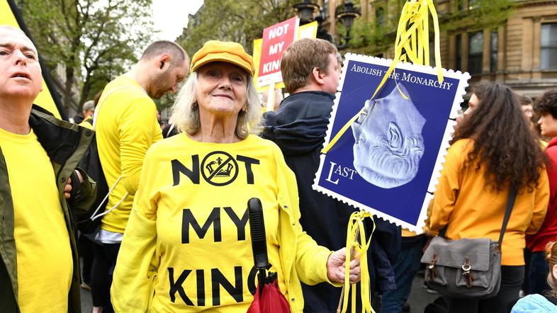 Protest proti monarhiji v Londonu