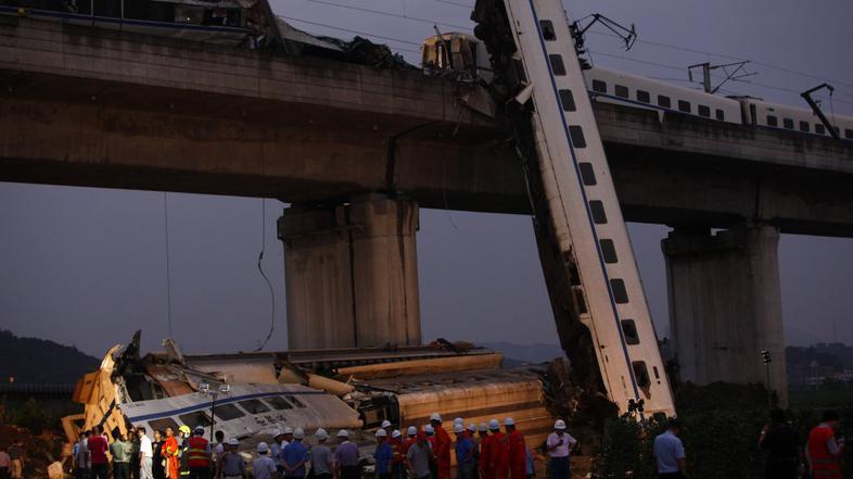 Želežniška nesreča na Kitajskem.