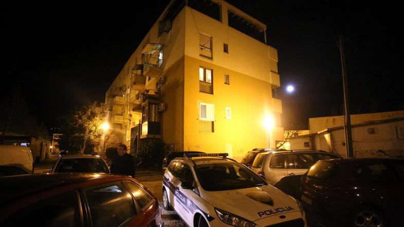 Prizorišče umora v kraju Solin pri Splitu, hrvaška policija