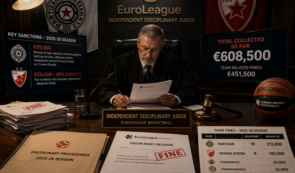 Srbska kluba odgovorna za več kazni kot vsi ostali skupaj