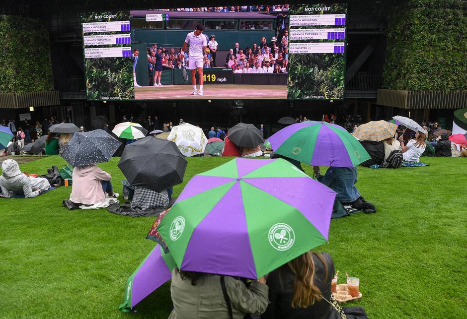 wimbledon dež tenis dežnik | Avtor: Epa