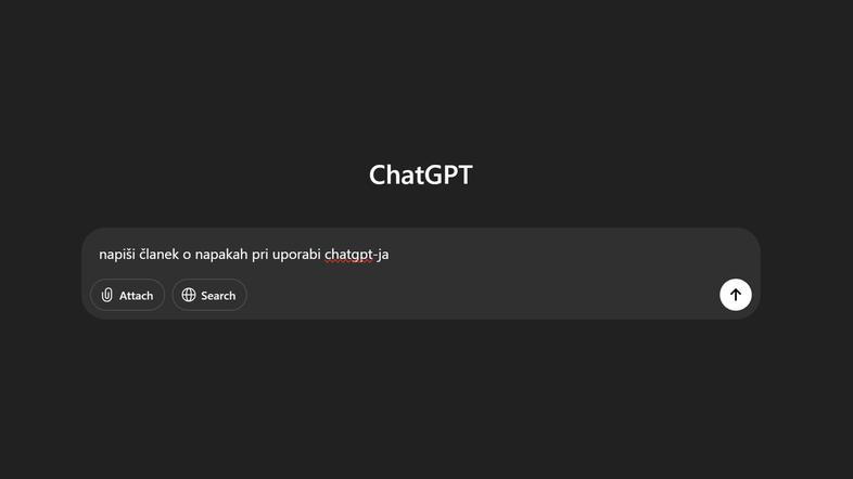 ChatGPT - napiši članek o napakah