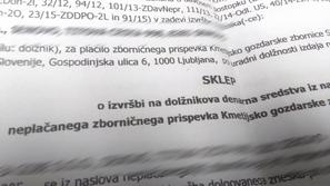 Sklep o izvršbi Kmetijsko gozdarske zbornice