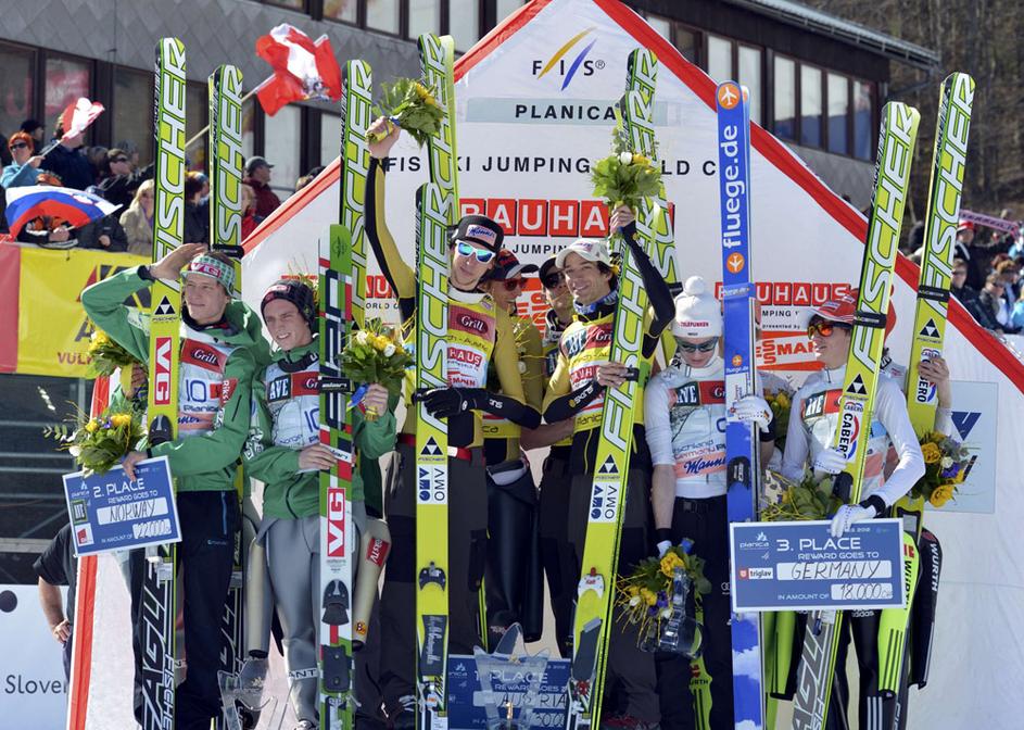 Planica Nemčija Nemci Norvežani Norveška Avstrija Avstrijci