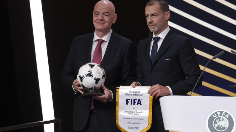 Aleksander Čeferin in Gianni Infantino