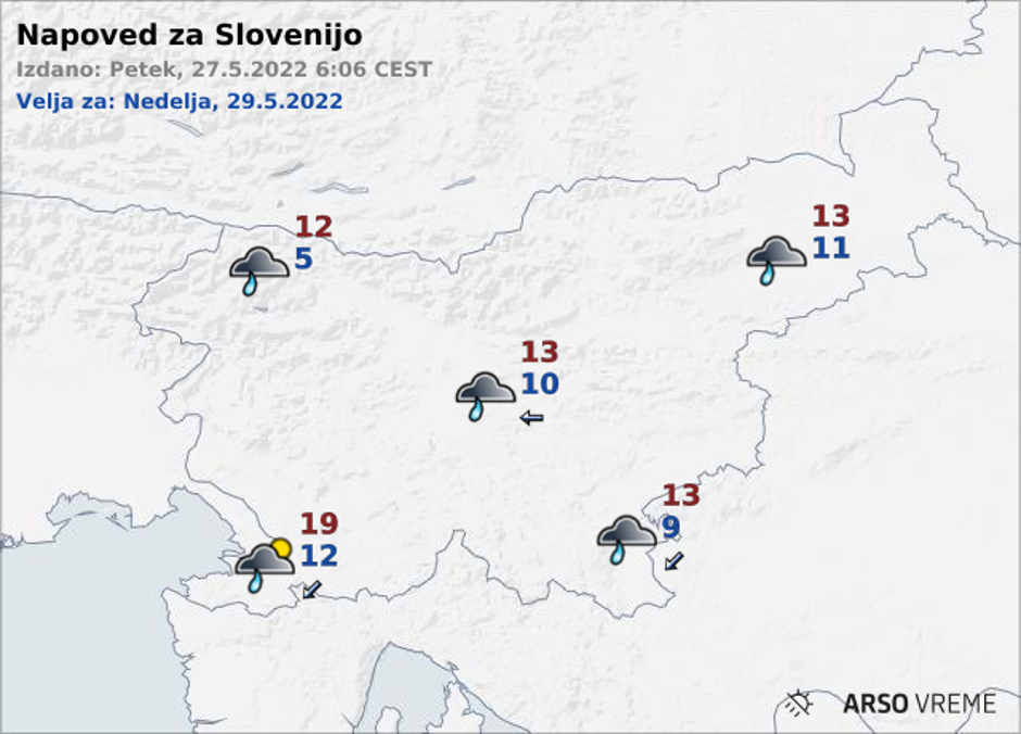 Arso vreme | Avtor: Arso/meteo.si