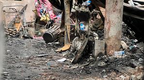 Vietnam Hanoj požar blok