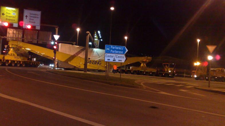 izredni tovor, Primorska avtocesta, Jedrska elektrarna Krško