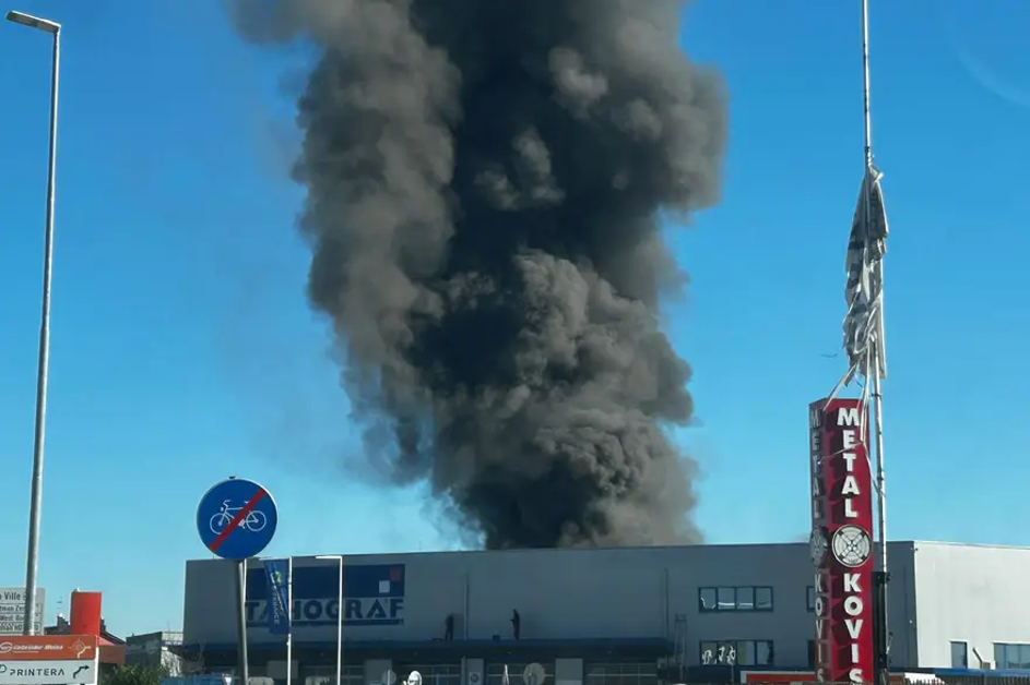 požar v podjetju Pneumatik v Sveti Nedelji