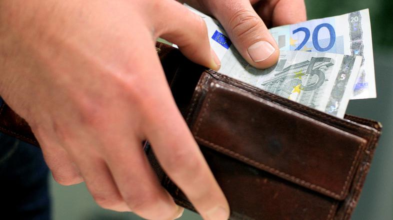 slovenija 11.01.11 denar, placevanje z gotovino, euro, denarnica, foto: nik rova